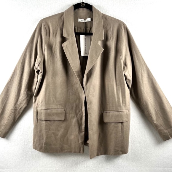Mod Ref The Olena Jacket Taupe Long Sleeve Blazer Size Small NWT Normcore - Picture 1 of 9